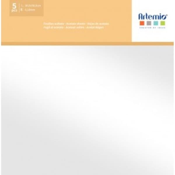 5 transparenta acetatpapper 30,5 x 30,5 cm Transparent