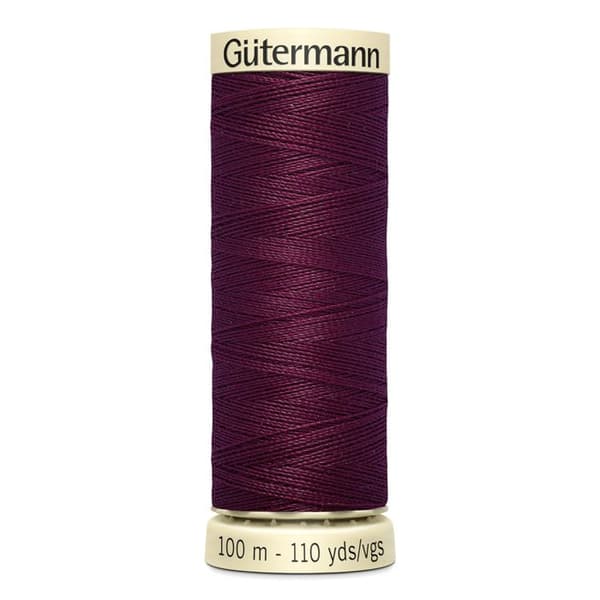 Set med 5 spolar 100m Tråd 100% polyester Gutermann Ref 788988 - Att 108 - plommon plommon