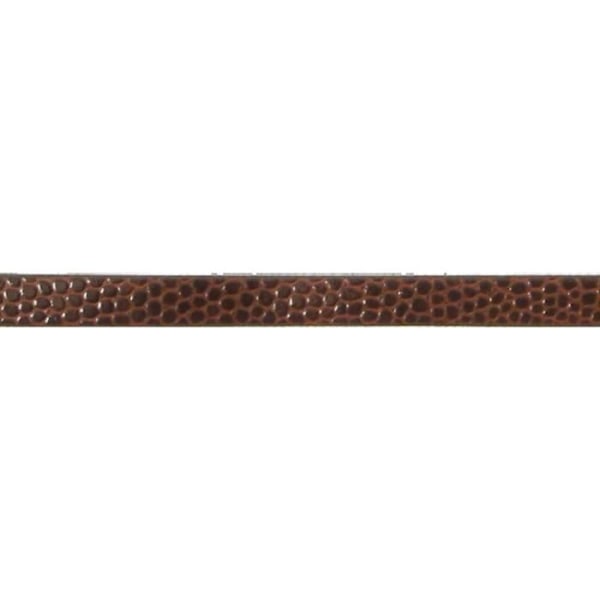 Armband 6 mm Stil croco Brun kastanj