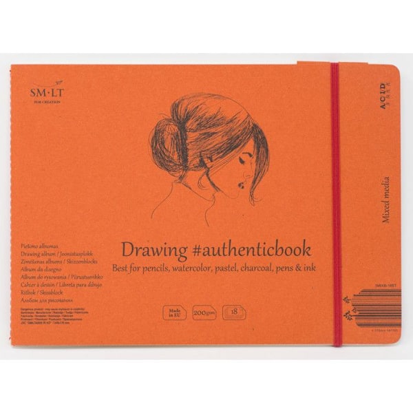 Carnet SM-LT 24,5x17,6cm Mixed Media 18 ark 200 g/m²