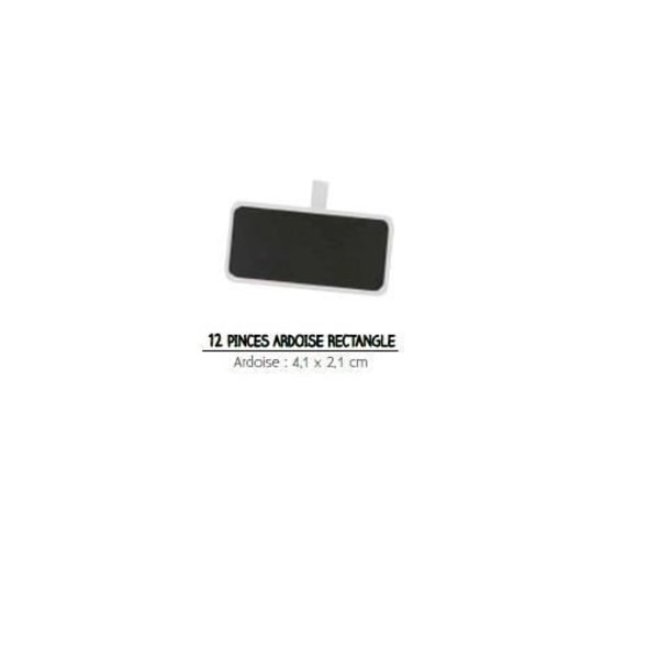 Namnskylt - Ej specificerad - Rektangel - 12 stycken - 4,1 x 2,1 cm - Vit Vit