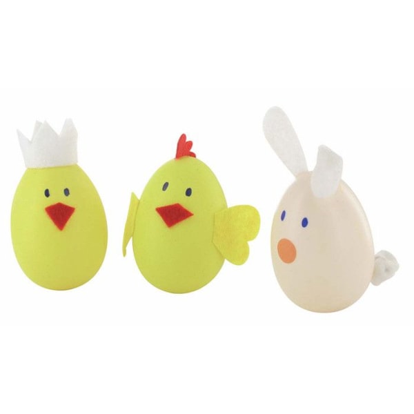 Plastägg 6 x 4,5 cm Färg 6 stycken Färg
