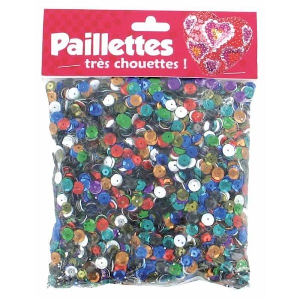 Séquins - CTOP - Flerfärgad - 100g - Diameter 6mm - Papper