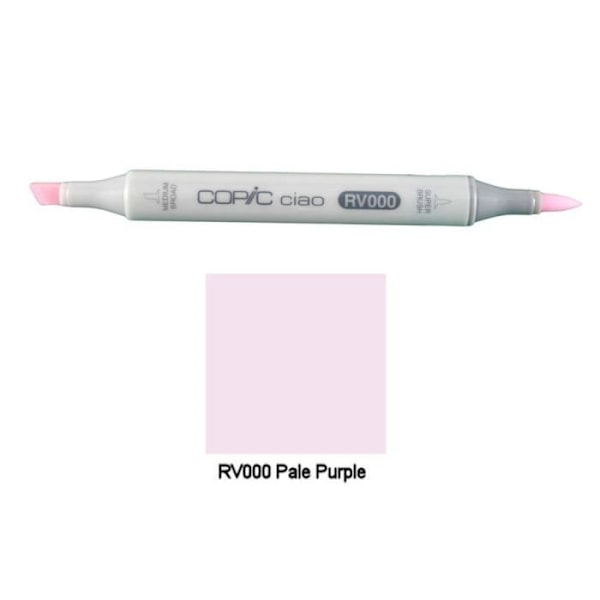 Markör - COPIC - Ciao - RV000 Blek Lila - Penselspets - Oföränderlig RV000 Blek Lila