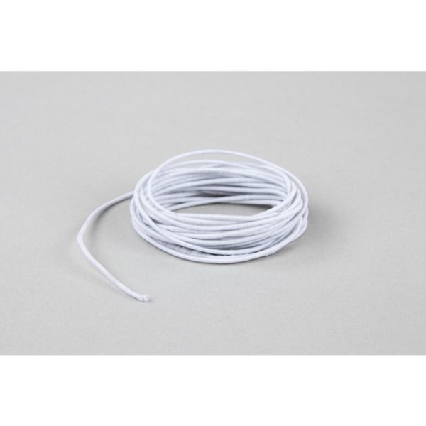 Elastisk tråd, 2mm rulle 5m, vit Vit