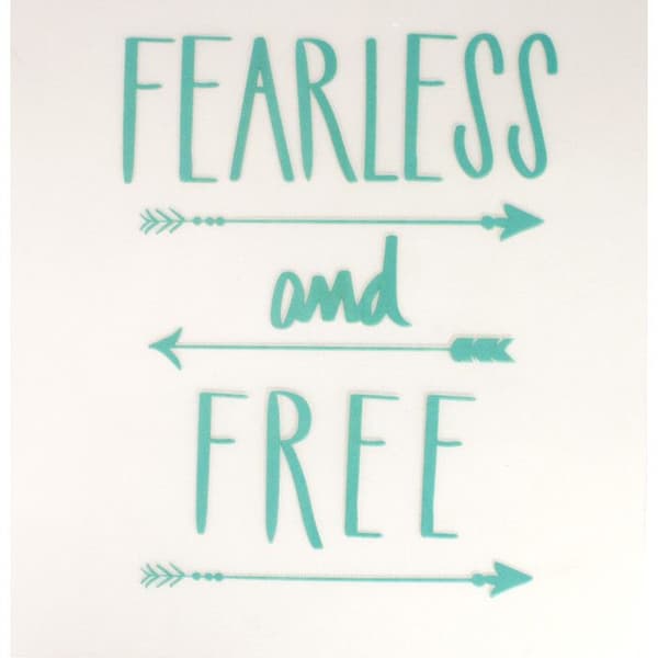 MégaCréa DIY - Stort textilöverföring Patch strykmärke Fearless 20 cm