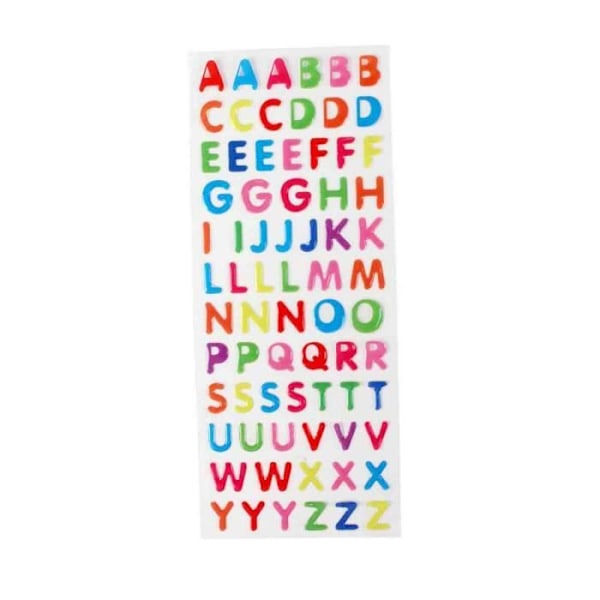 Alphabet epoxy stickers x 73 st - MegaCrea - Väggdekoration - Svart