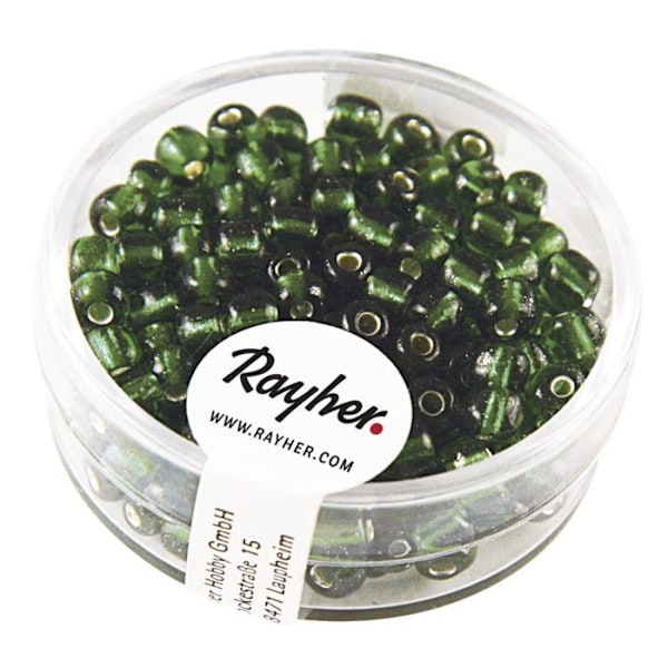 Pärla rocaille Silverfärgad 4 mm Grön 17 g Grön, brun