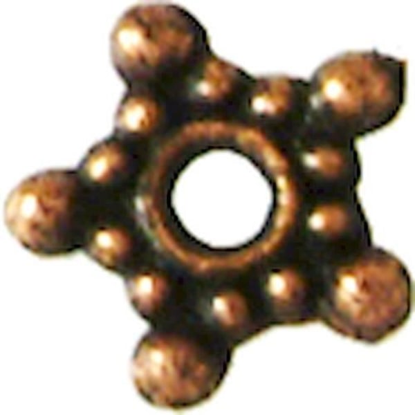 Perle intercalaire - MegaCrea - Stjärna - Koppart - Nickel-fri metall - 1 styck Koppar