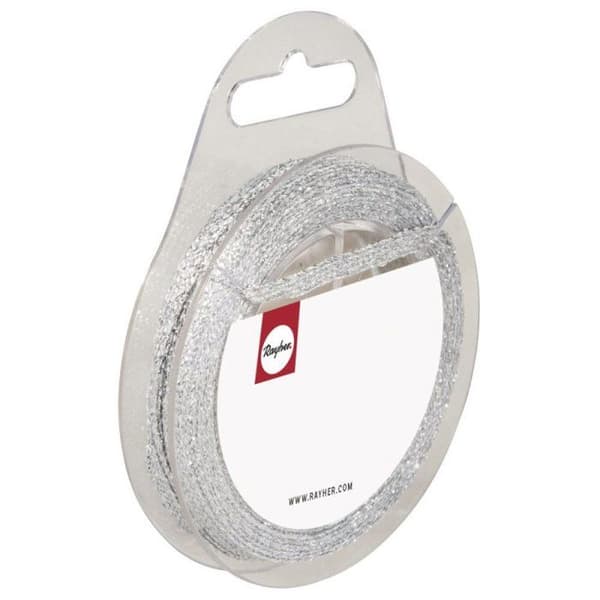 Glitterband, silver, 5mm, 10m rulle Pengar