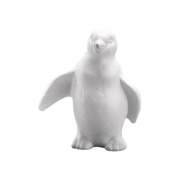 Styrofoorpingvin, 19 cm Vit