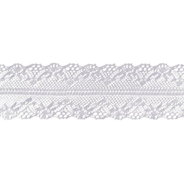 Spetsband, 40mm, rulle 20m, vit Vit