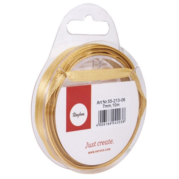 Satinband Guld 7 mm 10 m