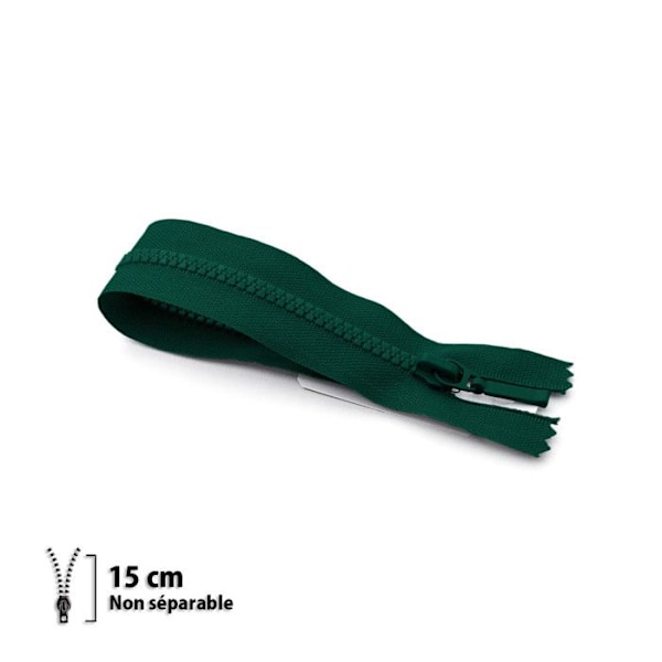 Dragkedja - PRESTILON - Z48 - 4 mm - 15 cm - Icke separerbar grön