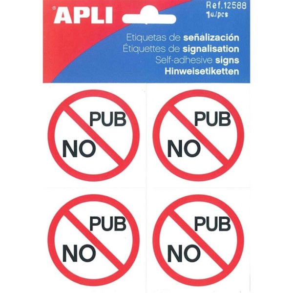 Inget reklampiktogram 114 x 114 mm