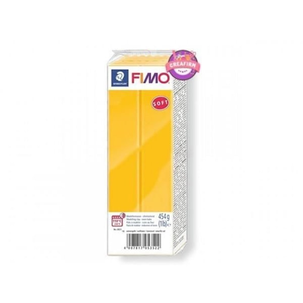 Polymerlera - Fimo - Soft - 454g - Gul solros nr 16 - Lätt att hantera Jaune Tournesol n°16