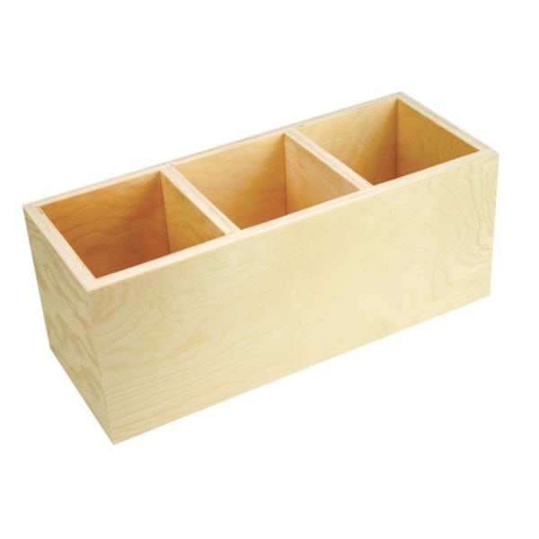 Trälåda med 3 fack 24 x 9,5 x 9,5 cm {Färg}