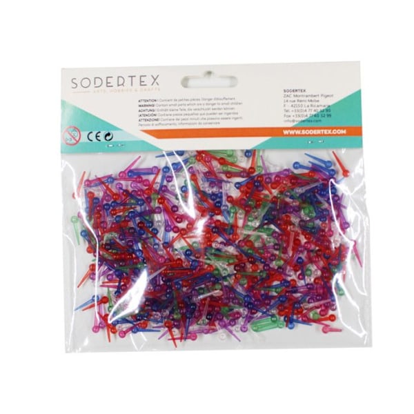 Barnspikar i plast 4 mm x 1,5 cm 500 stycken