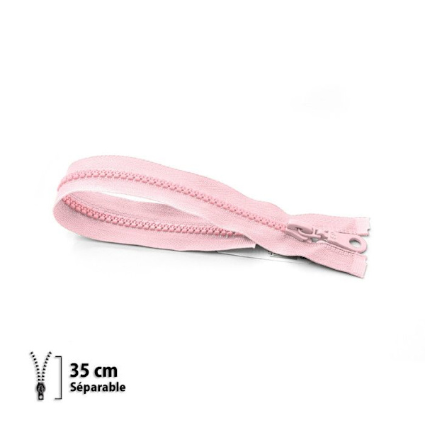 Fermeture éclair Z54 - moulée 6mm Séparable - 35 cm