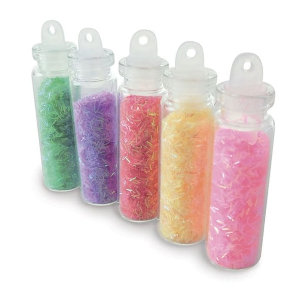 Mikrokulor Neon Glitter Tråd 5 flaskor Neonblixtrar
