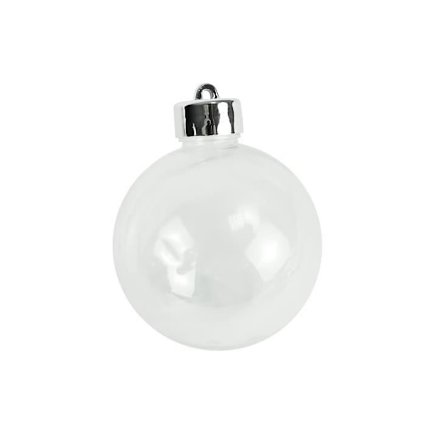 Plastkula med skruvkork 6cm x 4 st - MegaCrea DIY {color}