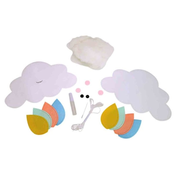 Kit Mobile i filt Moln att sy 25 x 23 cm