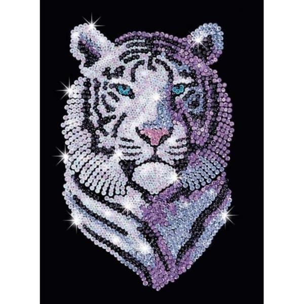 Tableau Sequin Art Snöleopard Flerfärgad