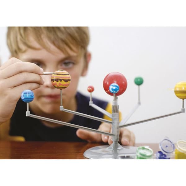 Fluorescerande solsystem kit för barn - 4M - Modell 30 cm - DIY kit att montera själv Flerfärgad