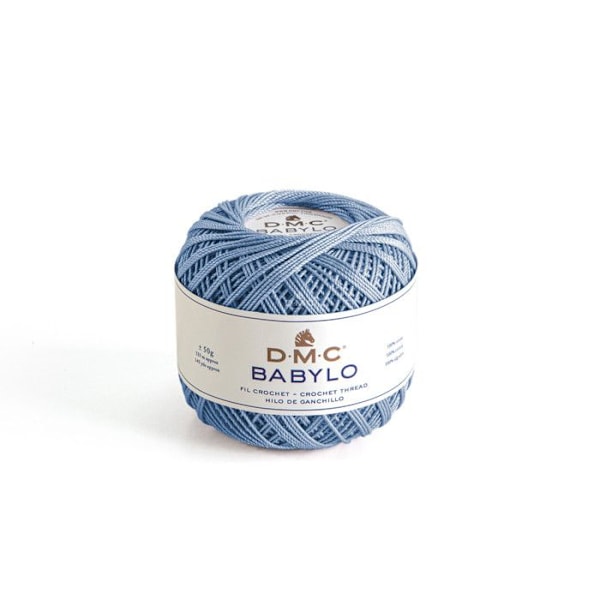 Fil à crocheter Babylo Gross. 30 - Col. 799 - Bleu Horizon - 50 G Horisont blå