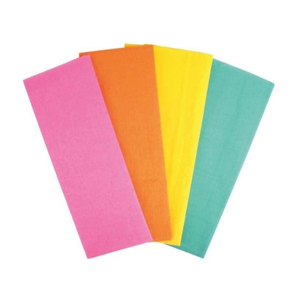 MégaCréa DIY - Färgglad crepepapper 100x50 cm 4 stycken