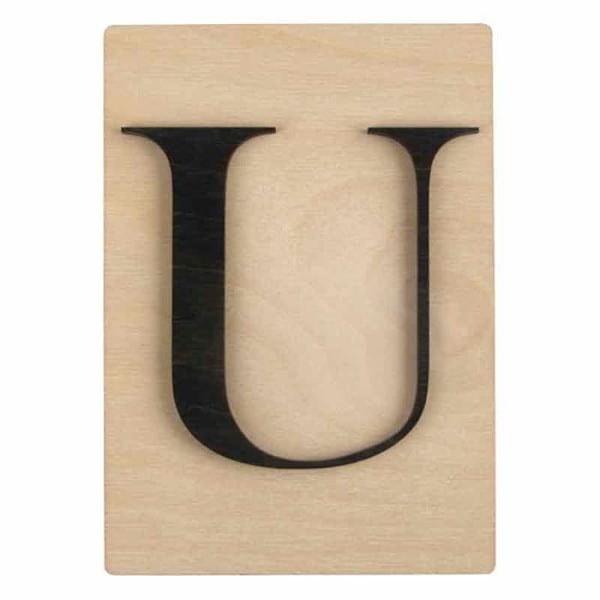 Dekorativa föremål - Ej specificerat - Dekorativa bokstäver i trä - 14,9 x 10,5 cm - Modern stil - Inomhus Trä