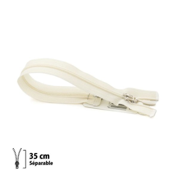 Dragkedja - Prym - Z45 - Separabel 4mm - 35 cm - Färg écru ecru