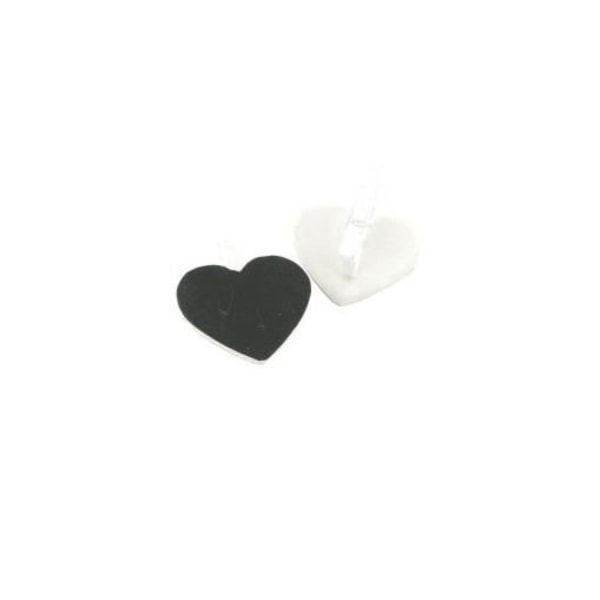 Set med 12 klippbräden - Ej specificerat - Hjärta - 2,8 x 2,5 cm - Vit - Unisex