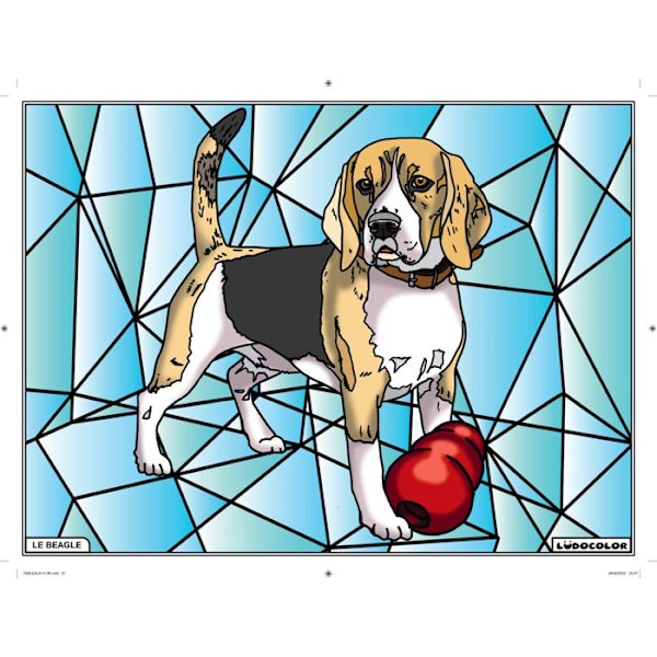 Färgläggningsduk Velours Le Beagle