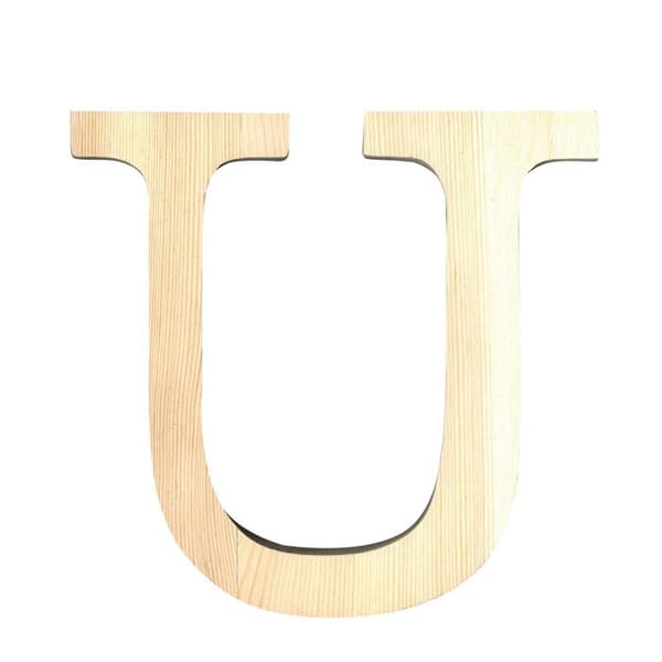 BOKSTAV U - 11,5 CM - TRÄ