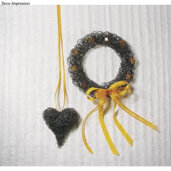 Metalringar, vit lack, 50 cm Vit