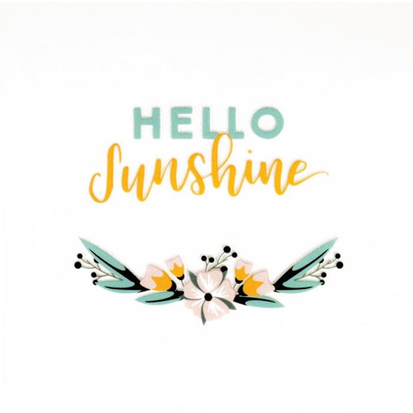 MégaCréa DIY - Textilöverföring Patch termofäste Hello 14 cm 2 motiv