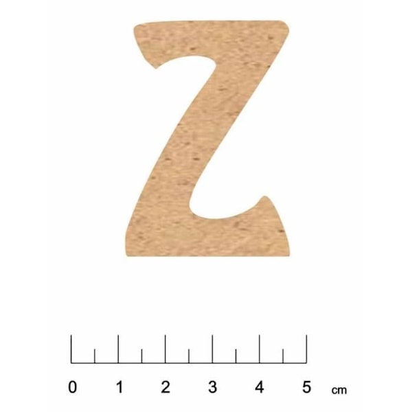 Klistermärke - Terra och Trä Skapande - Z - MDF 5 cm - Väggdekoration - Brun kastanj