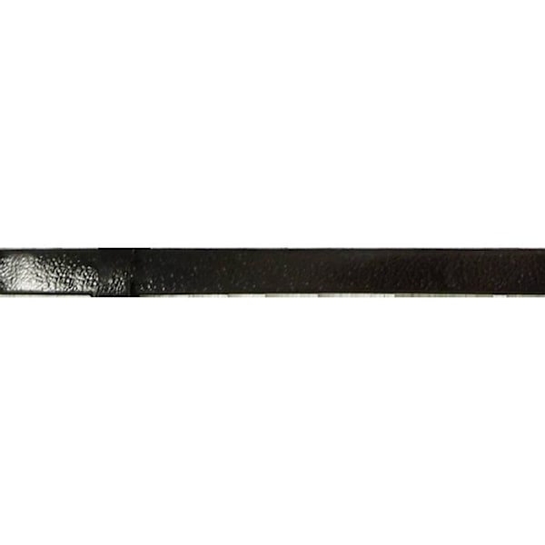 Svart metallarmband - MegaCrea - Justerbart - Läderimitation - 220 x 6 mm Svart