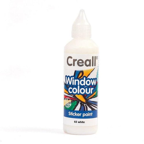 Flytbar fönsterfärg Creall Glass 80 ml - vit Vit