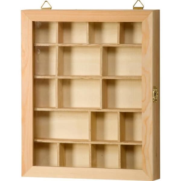 Vitrin - ARTEMIO - Trä - 23 x 28 cm - Brun Trä