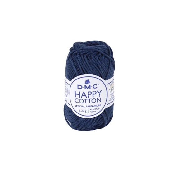 Natura Happy Cotton 3mm 20g Amigurumi and Crochet Col. 758 blå Färg nummer 758