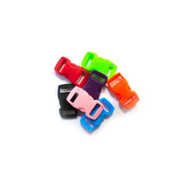Plastklämmor (ideal för Créacord) 3 x 1,5 cm Assort. x100 Flerfärgad