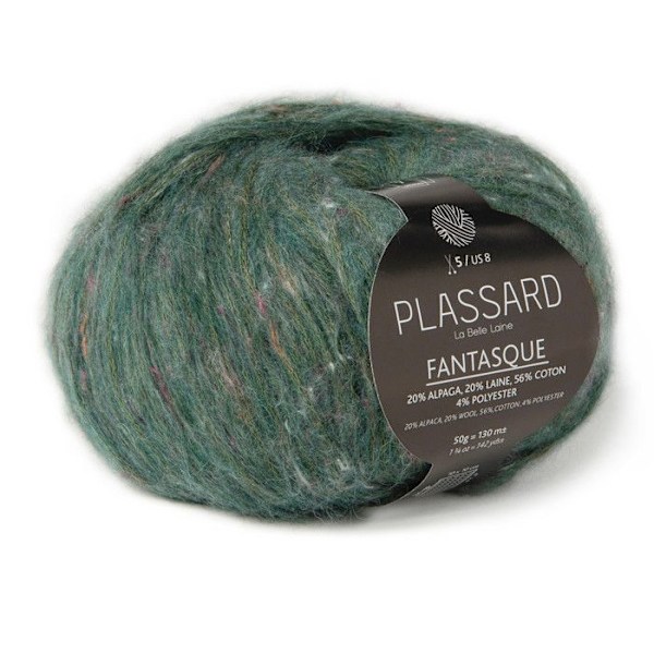 Fluffig ull Fantasque Bottle Green (76) Grön flaska