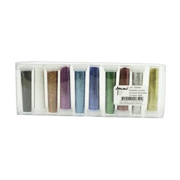 Glitterpulver 10 bitar