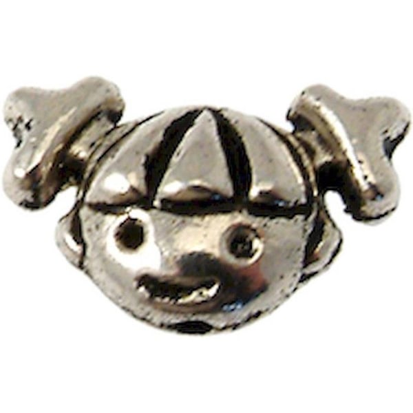 Perle metallflicka 17x10 mm Silverfärgad Silver