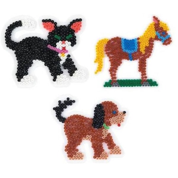 Skyltar Häst + Hund + Katt för standardpärlor (Ø5 mm) Vit