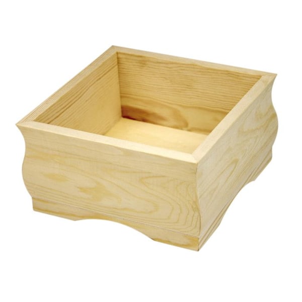 Cache pot i trä kvadratisk 11 x 5,5 x 11 cm