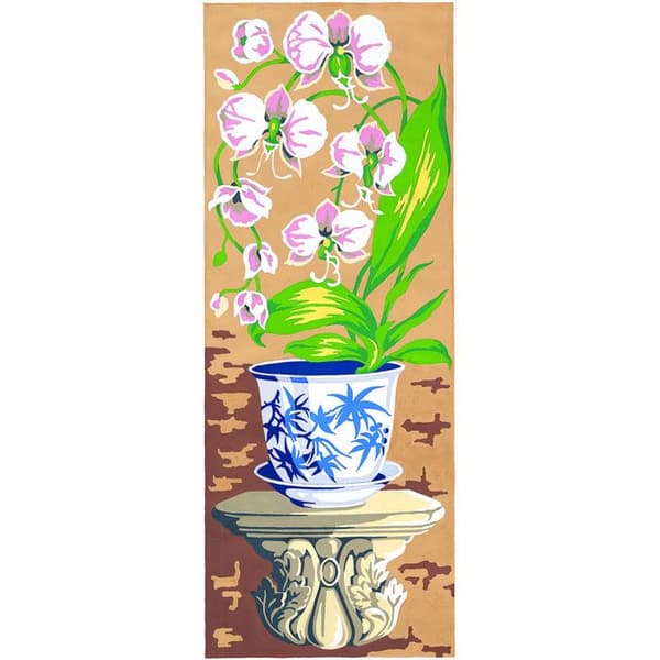 Canevas antik Orkidée rosa 25x60cm Ros