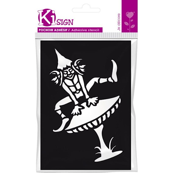 Klistret schablon Lutin 7x10 cm {Färg}